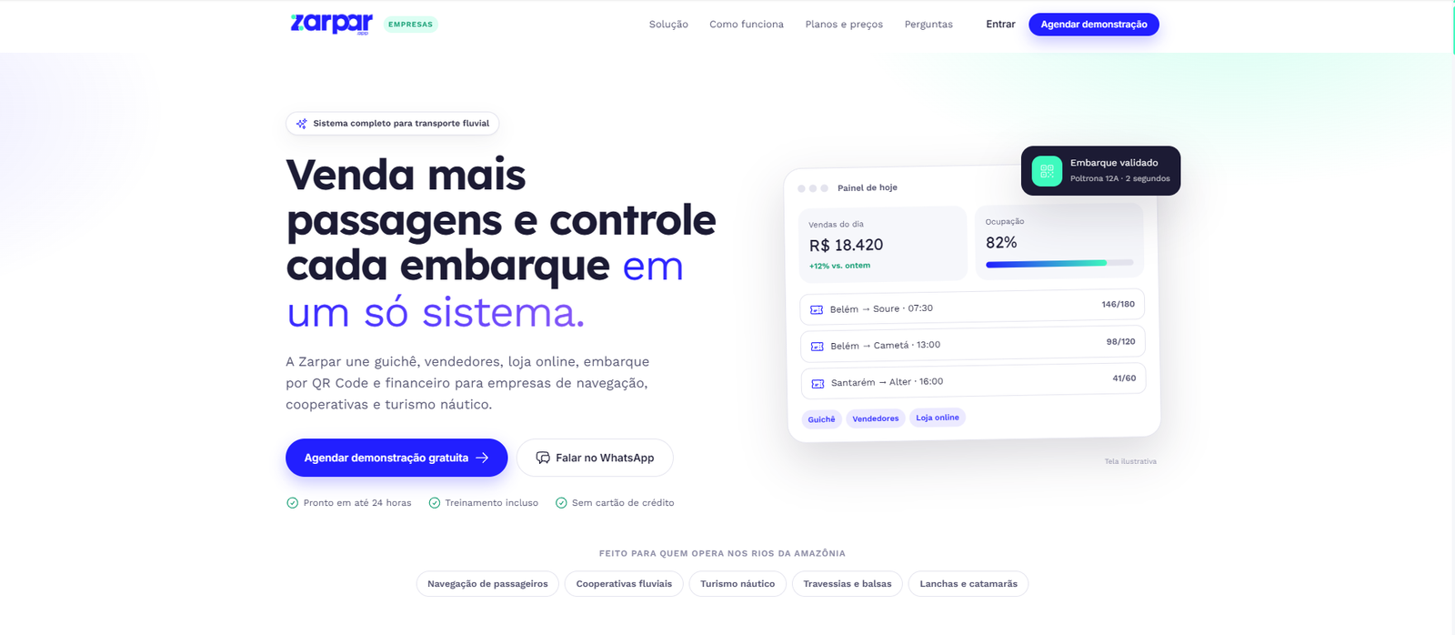 Passagens de Barco Online Compre passagens de barco com segurança, escolha sua poltrona e embarque sem filas — direto do seu celular.